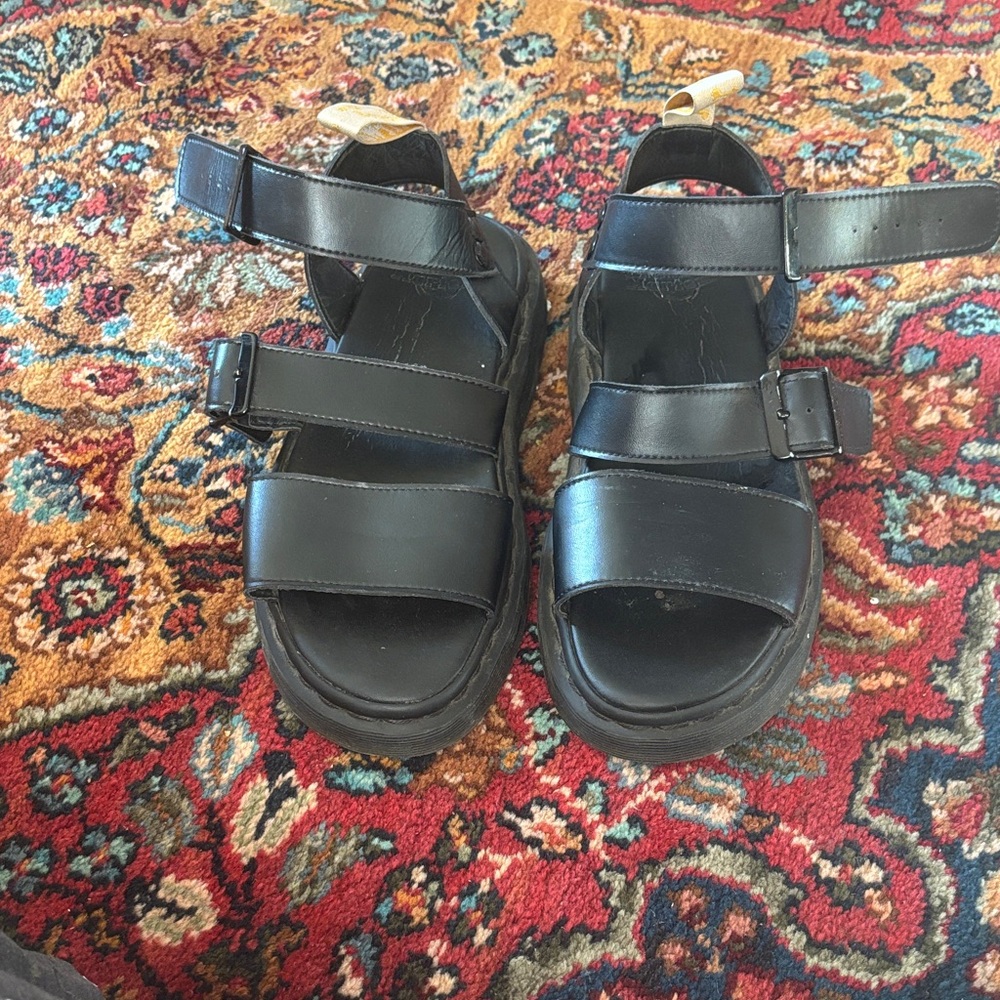 Dr. Martens Black Leather Sandals